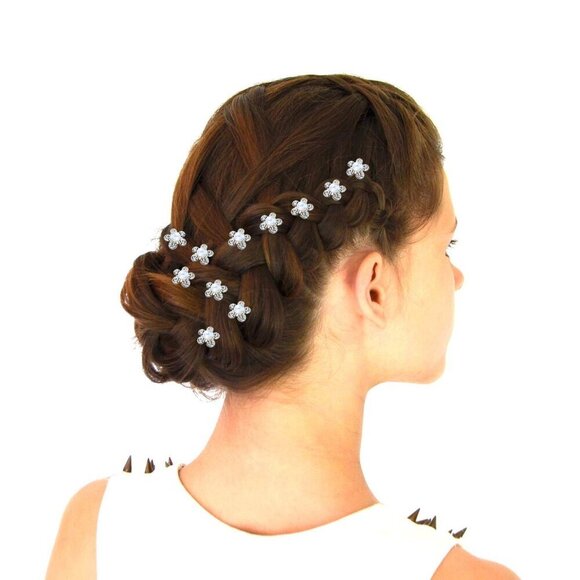 Wedding Hair Comb Rhinestone Pearl Side Hair Clips Set Bridal Bridesmaids